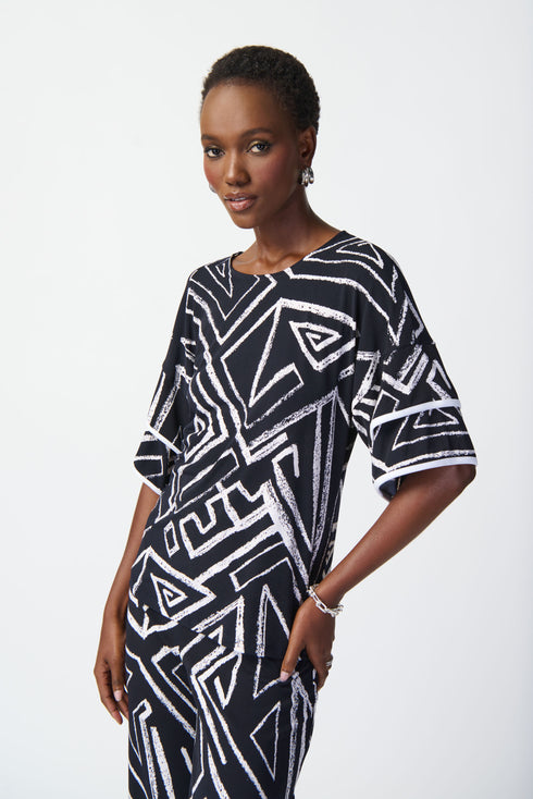 Joseph Ribkoff Top mit Abstraktdruck aus feinem Jersey