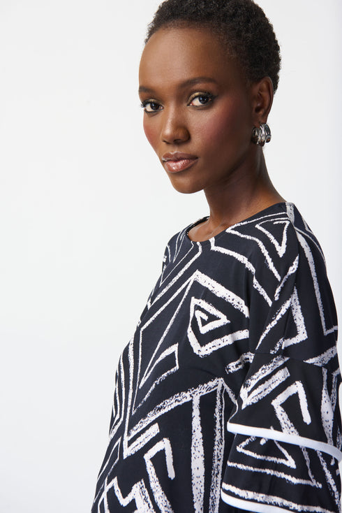 Joseph Ribkoff Top mit Abstraktdruck aus feinem Jersey