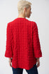 Joseph Ribkoff Jacquard Trapez Blazer in Reliefoptik rot