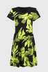 Elegantes Sommerkleid mit V-Ausschnitt & tropischem Print