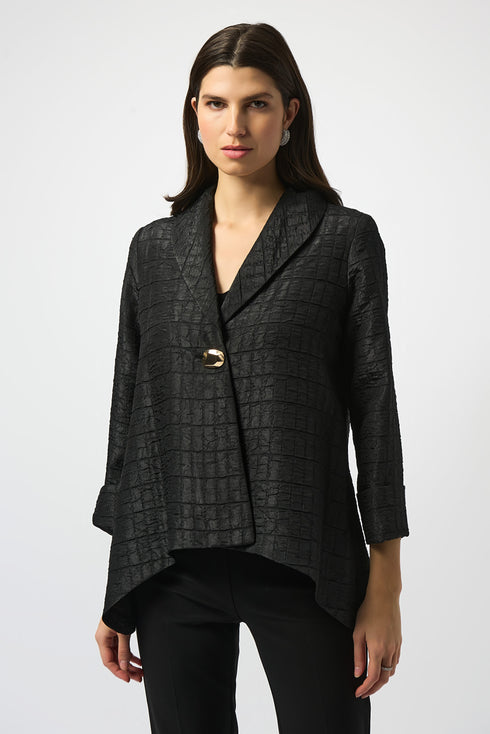 Joseph Ribkoff Signature | Strukturierte Jacquard-Trapezjacke