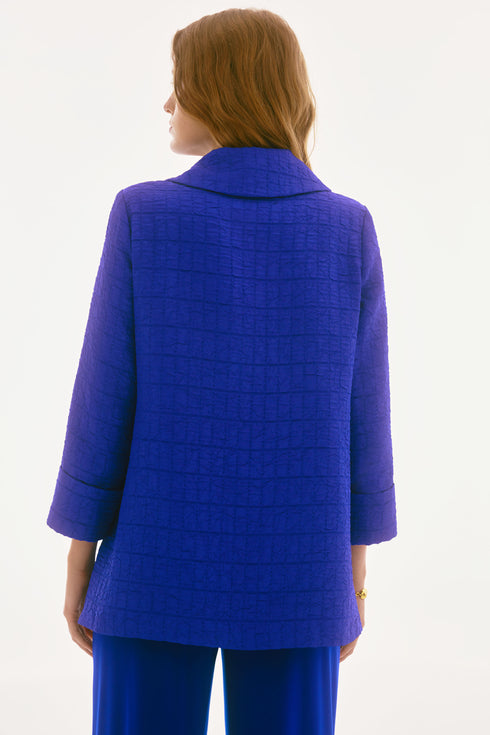 Joseph Ribkoff Signature | Strukturierte Jacquard-Trapezjacke