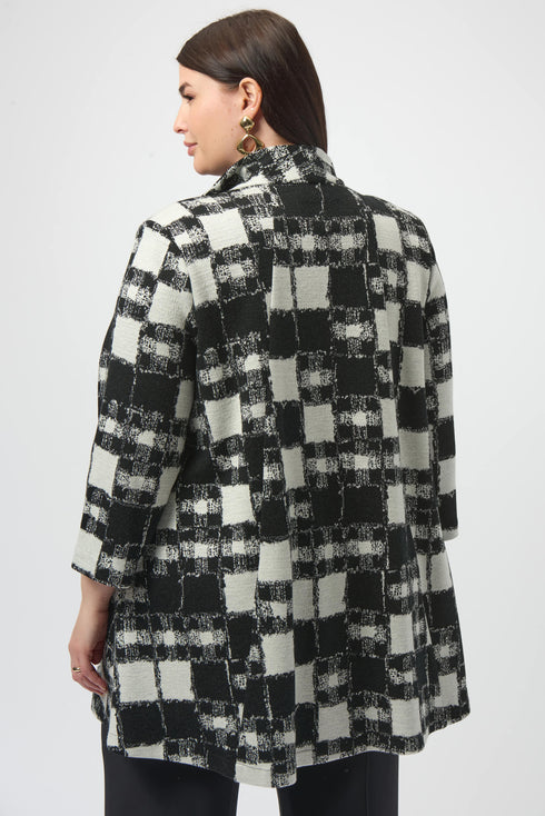 Joseph Ribkoff Jacquard-Jacke in A-Linie mit Karomuster