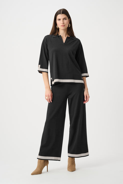 Feinstrick-Shirt im Color-Blocking-Look