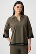 Feinstrick-Shirt im Color-Blocking-Look