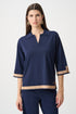 Feinstrick-Shirt im Color-Blocking-Look