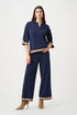 Feinstrick-Shirt im Color-Blocking-Look