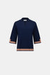 Feinstrick-Shirt im Color-Blocking-Look