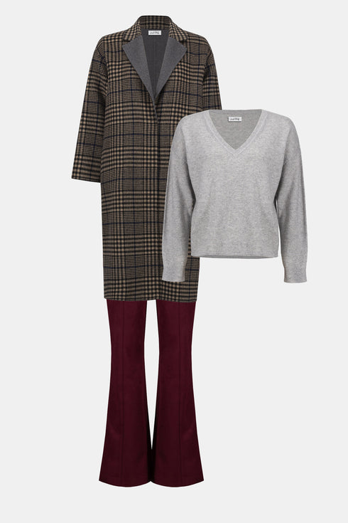 Joseph Ribkoff Woll Mantel mit Karomuster