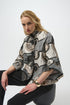 Joseph Ribkoff Jacquard-Trapezjacke mit abstraktem Muster