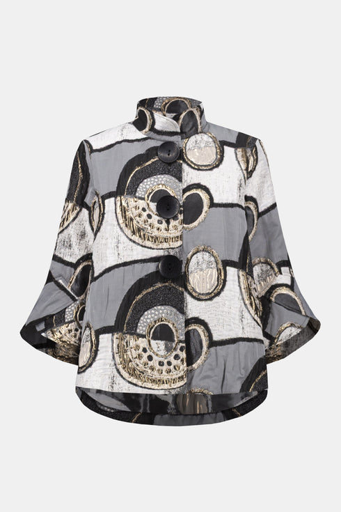 Joseph Ribkoff Jacquard-Trapezjacke mit abstraktem Muster