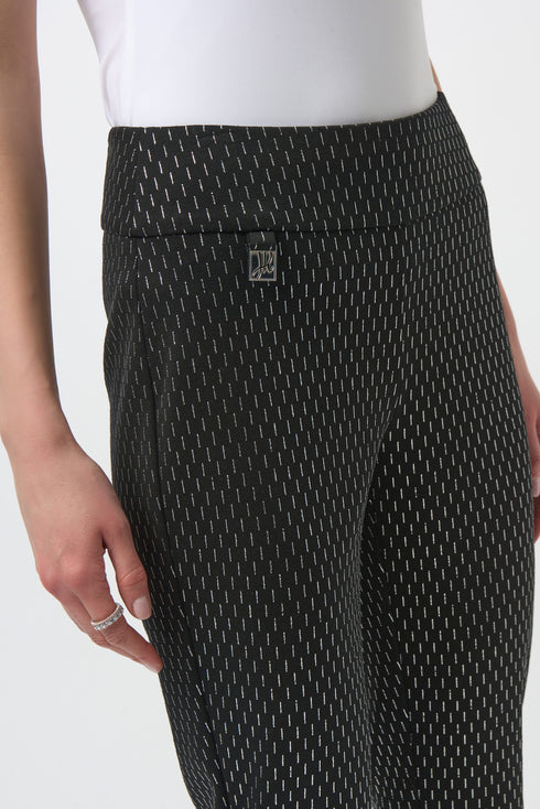 Joseph Ribkoff Folierte, schmal geschnittene Hose aus grobem Strick