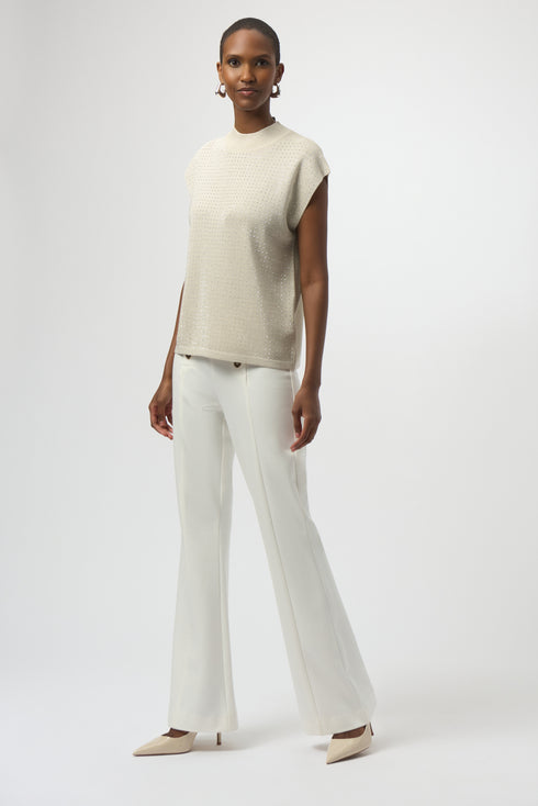 Joseph Ribkoff – Ärmelloser Strickpullover mit Glanz-Details