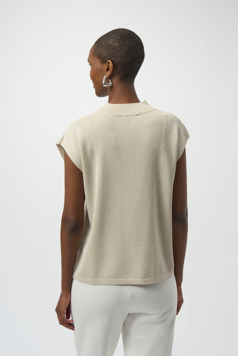 Joseph Ribkoff – Ärmelloser Strickpullover mit Glanz-Details