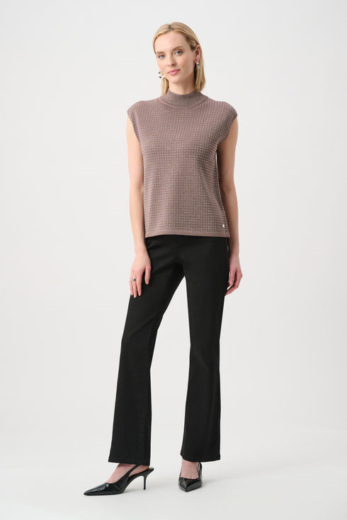 Joseph Ribkoff – Ärmelloser Strickpullover mit Glanz-Details