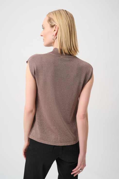 Joseph Ribkoff – Ärmelloser Strickpullover mit Glanz-Details