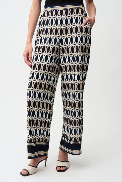 Joseph Ribkoff Weite Schlupfhose mit geometrischem Print