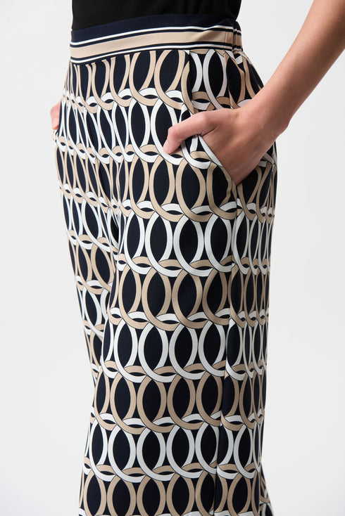 Joseph Ribkoff Weite Schlupfhose mit geometrischem Print