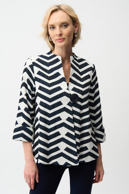 Joseph Ribkoff Trapez-Jacke aus Jacquard mit geometrischem Print