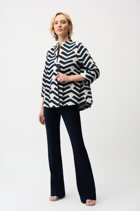Joseph Ribkoff Trapez-Jacke aus Jacquard mit geometrischem Print
