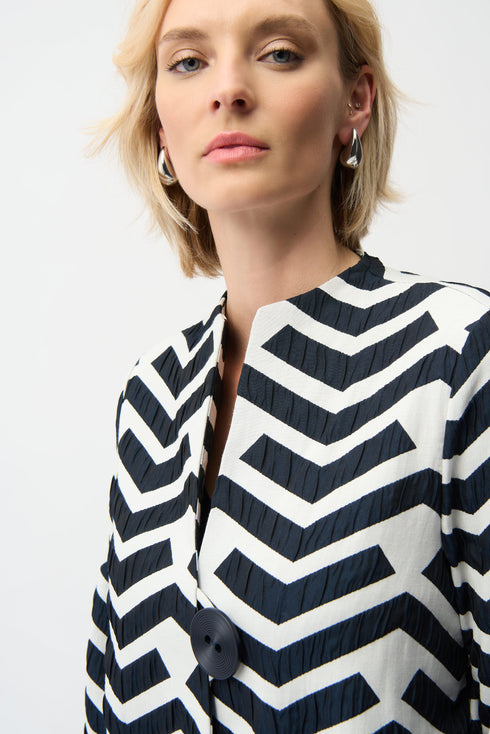 Joseph Ribkoff Trapez-Jacke aus Jacquard mit geometrischem Print