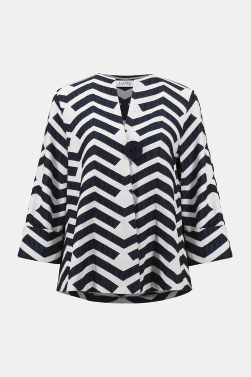 Joseph Ribkoff Trapez-Jacke aus Jacquard mit geometrischem Print