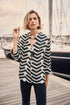 Joseph Ribkoff Trapez-Jacke aus Jacquard mit geometrischem Print