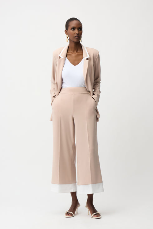Joseph Ribkoff Culotte-Schlupfhose aus feinem Jersey mit kontrastierender Paspelierung