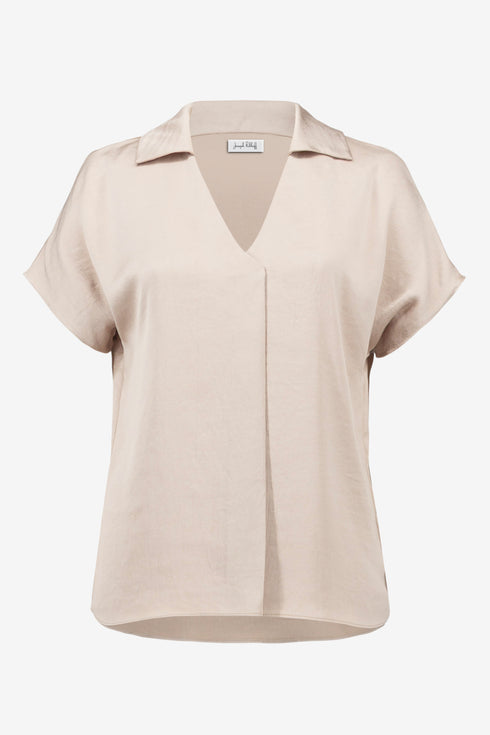 Joseph Ribkoff Top aus Satin mit Hemdblusenkragen