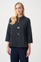 Joseph Ribkoff Signature | Trapezjacke aus foliertem Jacquard