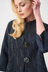 Joseph Ribkoff Signature | Trapezjacke aus foliertem Jacquard