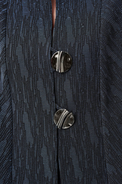 Joseph Ribkoff Signature | Trapezjacke aus foliertem Jacquard