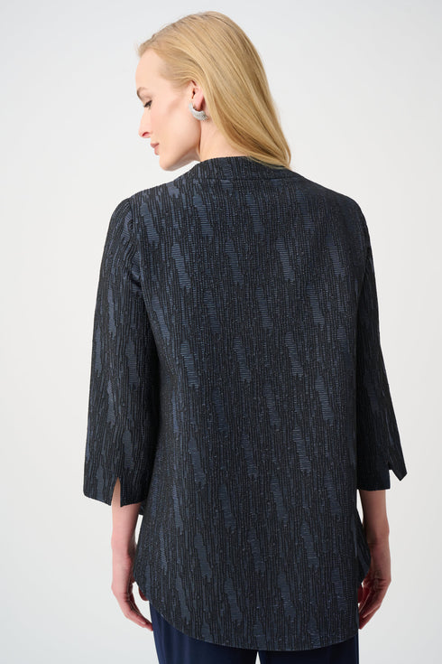Joseph Ribkoff Signature | Trapezjacke aus foliertem Jacquard