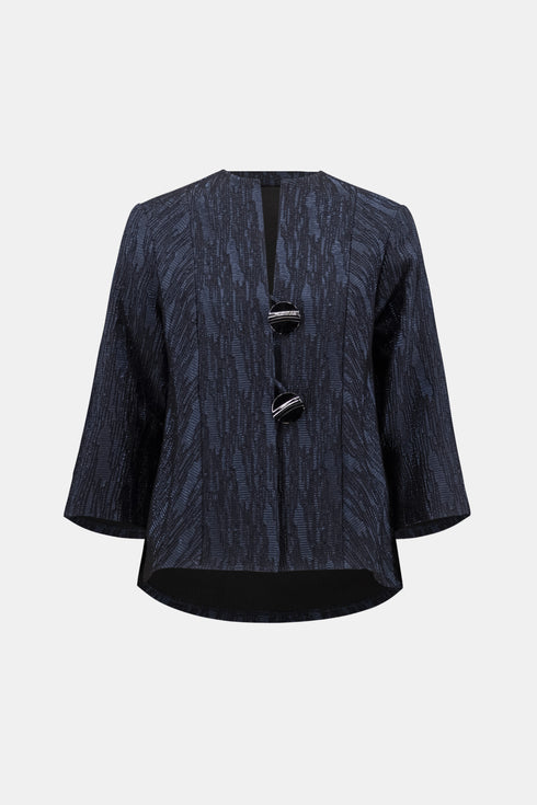Joseph Ribkoff Signature | Trapezjacke aus foliertem Jacquard