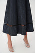 Joseph Ribkoff Signature | Schulterfreies ausgestelltes Kleid aus foliertem Jacquard