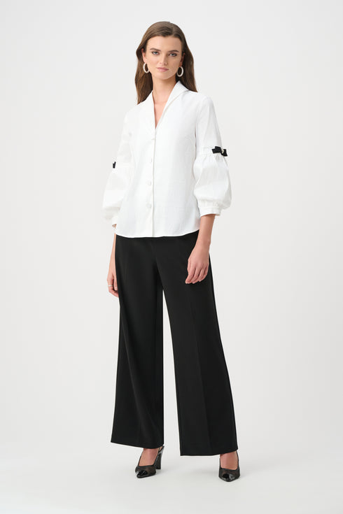 Joseph Ribkoff Signature | Figurbetonte Bluse aus Stretchtaft mit Strassknöpfen
