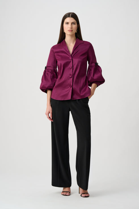 Joseph Ribkoff Signature | Figurbetonte Bluse aus Stretchtaft mit Strassknöpfen