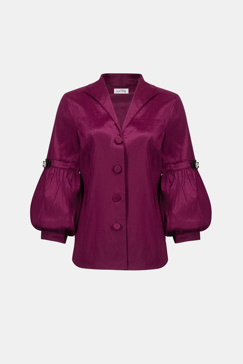 Joseph Ribkoff Signature | Figurbetonte Bluse aus Stretchtaft mit Strassknöpfen