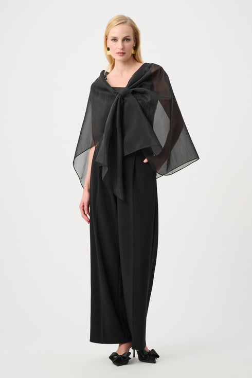 Joseph Ribkoff Signature | Asymmetrisches Cover-up aus drapiertem Organza
