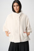 Joseph Ribkoff Cape-Jacke aus Kunstpelz mit Zackenmuster