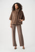 Joseph Ribkoff Cape-Jacke aus Kunstpelz mit Zackenmuster
