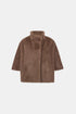 Joseph Ribkoff Cape-Jacke aus Kunstpelz mit Zackenmuster