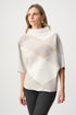 Joseph Ribkoff Pullover aus flauschiger Viskose und Nylon mit Karomuster und Trichterausschnitt