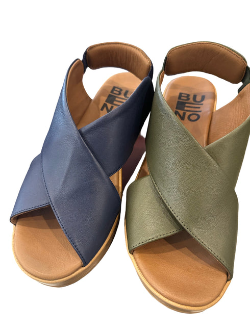 Bueno Sandalen Leder Plateu
