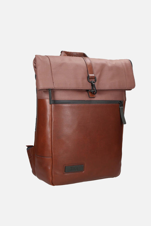 Jost Malmö Rolltop Rucksack Leder Cognac