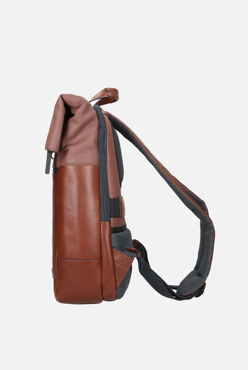Jost Malmö Rolltop Rucksack Leder Cognac